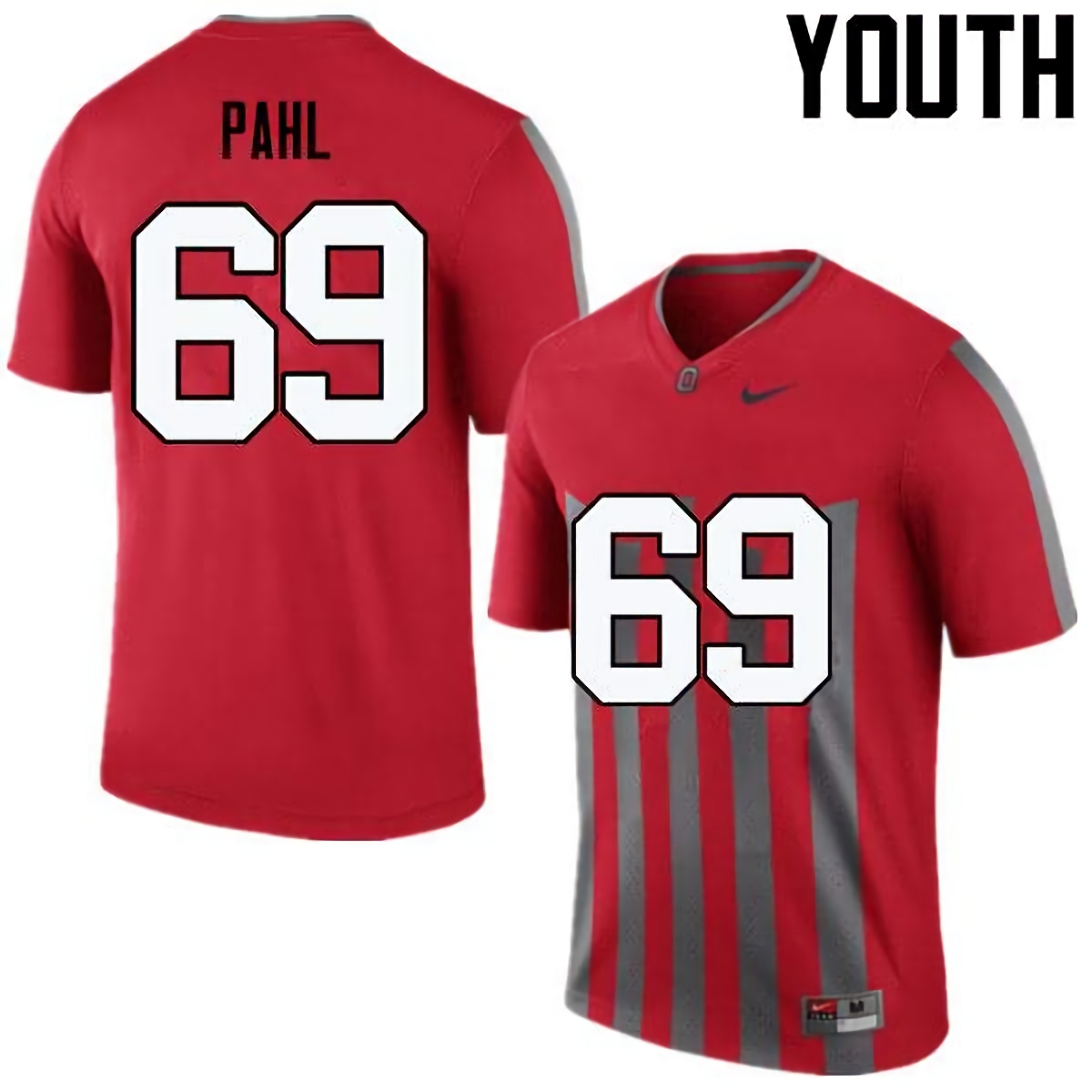 Brandon Pahl Ohio State Buckeyes Youth NCAA #69 Nike Throwback Red College Stitched Football Jersey EPA2556IZ